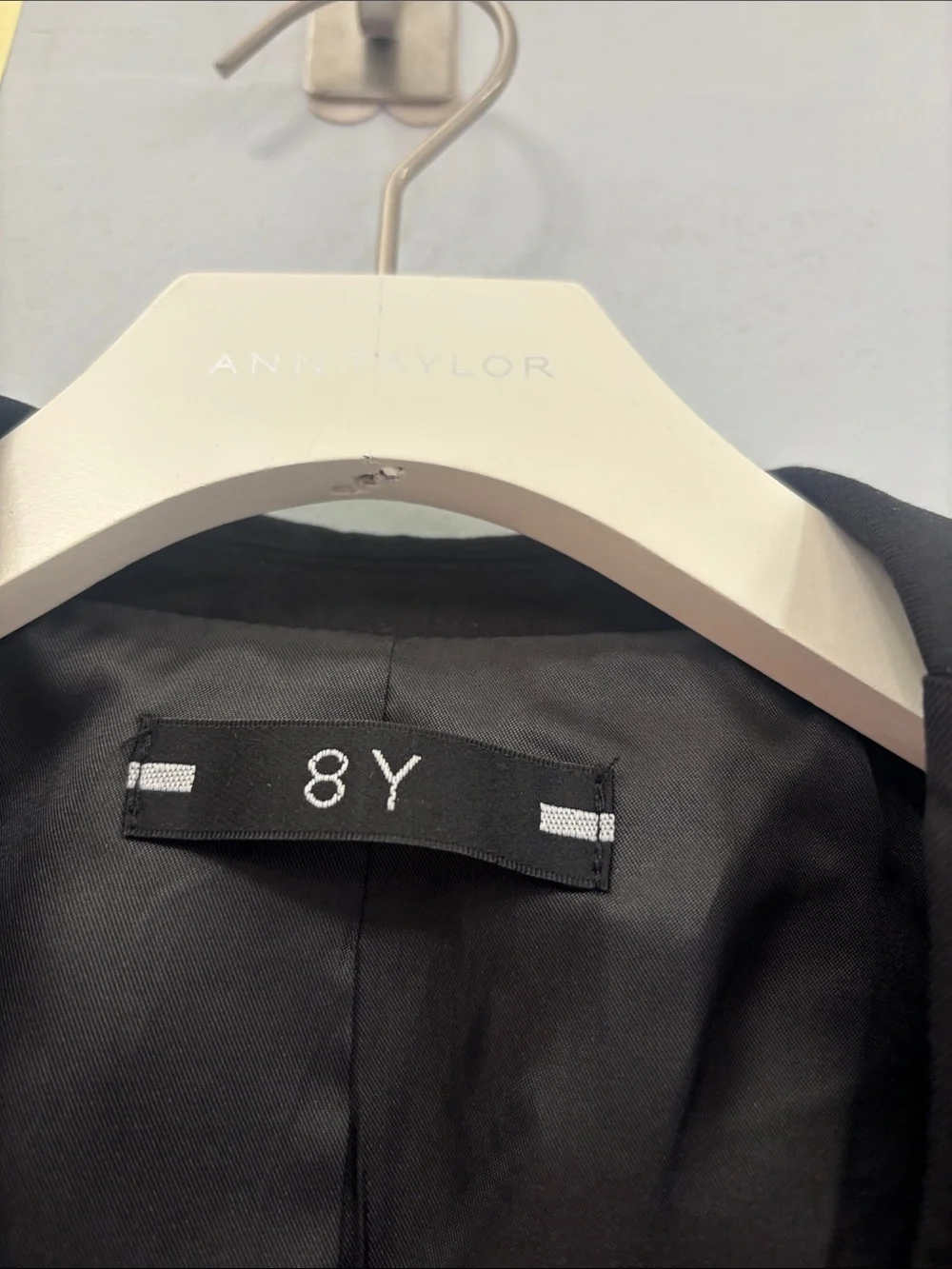Boys size 8 2 piece black suit